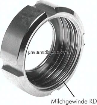 Nutmutter (Milchgewinde) Rd 190 x 1/4", 1.4404