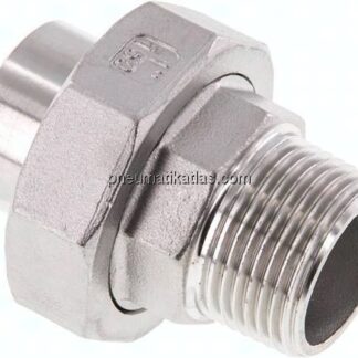 Anschweißverschraubung flach dicht. R 1"(AG)-33,7mm