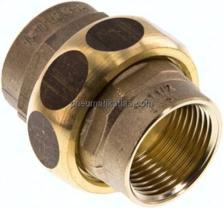 Verschraubung flach dichtend Rp 1" (IG),Messing