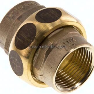 Verschraubung flach dichtend Rp 1" (IG),Messing