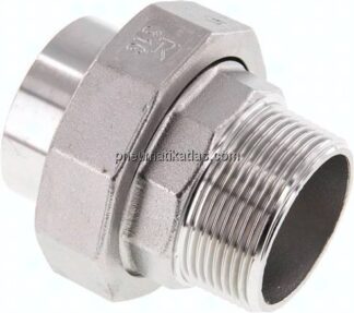 Anschweißverschraubung flach dicht. R 1-1/2"(AG)-48,3mm