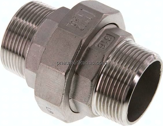 Doppelnippel trennbar R 1-1/2"-R 1-1/2", 1.4408