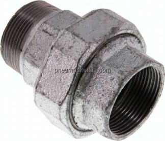Verschraubung kon. dichtend, Rp 1-1/2"/R 1-1/2" (IG/AG)