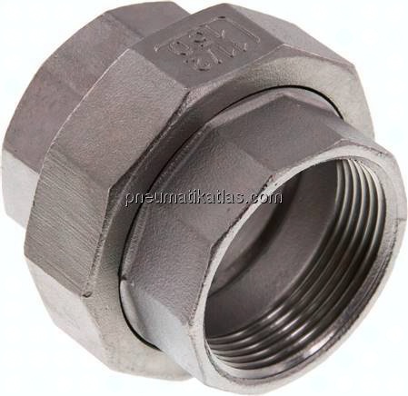 Verschraubung flach dichtend Rp 1-1/2" (IG),1.4408