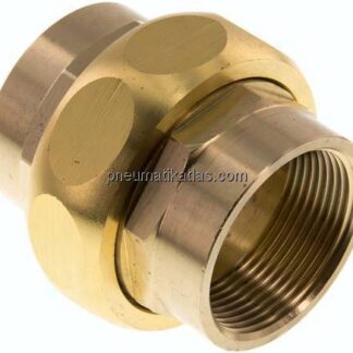 Verschraubung flach dichtend Rp 1-1/2" (IG),Messing