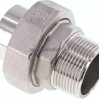 Anschweißverschraubung flach dicht. R 1-1/4"(AG)-42,4mm