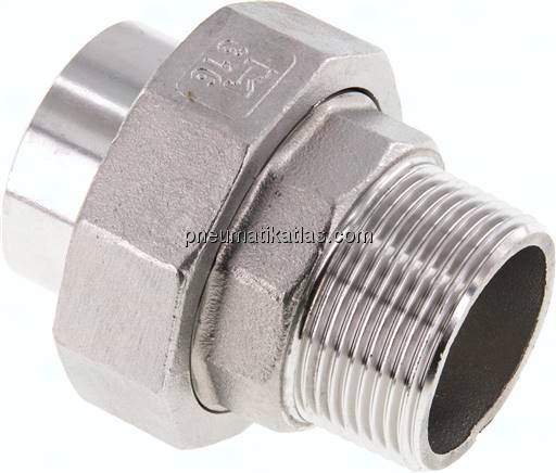 Anschweißverschraubung flach dicht. R 1-1/4"(AG)-42,4mm