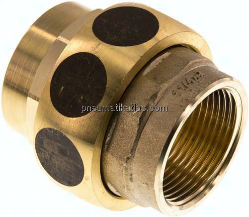 Verschraubung flach dichtend Rp 1-1/4" (IG),Messing