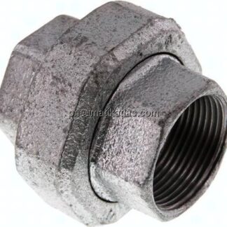 Verschraubung flach dichtend Rp 1-1/4" (IG),Temperguss verzinkt