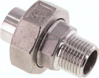 Anschweißverschraubung kon. dicht. R 1/2"(AG)-21,3mm