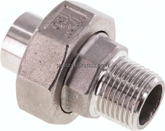 Anschweißverschraubung kon. dicht. R 1/2"(AG)-21,3mm