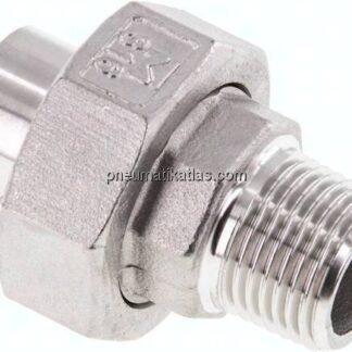 Anschweißverschraubung flach dicht. R 1/2"(AG)-21,3mm