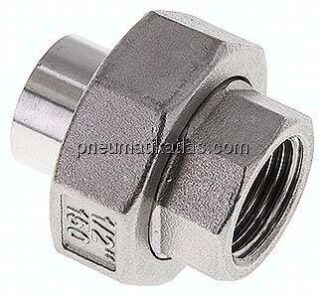 Anschweißverschraubung kon. dicht. Rp 1/2"(IG)-21,3mm