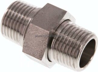 Doppelnippel trennbar R 1/2"-R 1/2", 1.4571 PN40, konisch dichtend