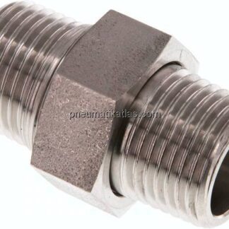 Doppelnippel trennbar R 1/2"-R 1/2", 1.4571 PN40, konisch dichtend