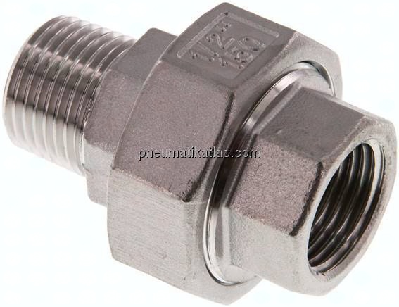 Verschraubung flach dichtend Rp/R 1/2" (IG/AG)