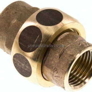 Verschraubung flach dichtend Rp 1/2" (IG),Messing