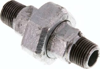 Doppelnippel trennbar R 1/2"-R 1/2", Temperguss verzinkt
