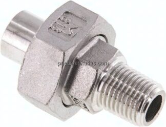 Anschweißverschraubung flach dicht. R 1/4"(AG)-13,5mm