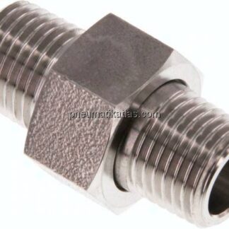 Doppelnippel trennbar R 1/4"-R 1/4", 1.4571 PN40, konisch dichtend