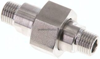 Doppelnippel trennbar R 1/4"-R 1/4", 1.4571 PN40, flach dichtend
