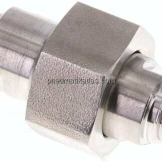 Doppelnippel trennbar R 1/4"-R 1/4", 1.4571 PN40, flach dichtend