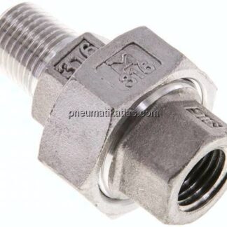 Verschraubung kon. dichtend, NPT 1/4"/NPT 1/4" (IG/AG)