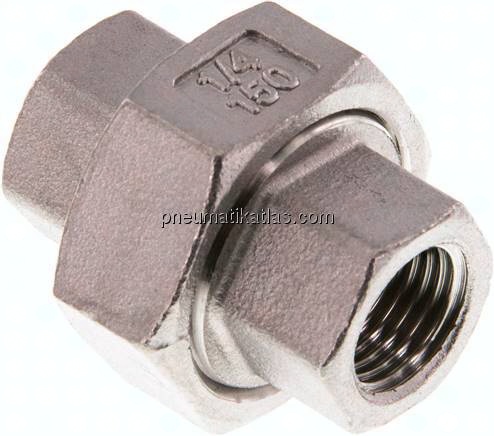 Verschraubung flach dichtend Rp 1/4" (IG),1.4408