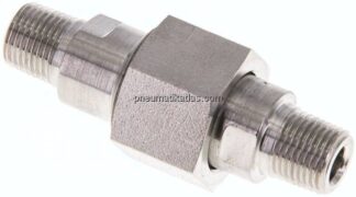 Doppelnippel trennbar R 1/8"-R 1/8", 1.4571 PN40, flach dichtend