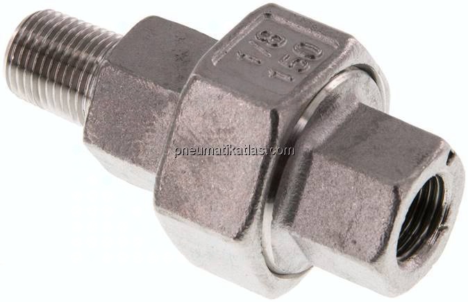 Verschraubung flach dichtend Rp/R 1/8" (IG/AG)