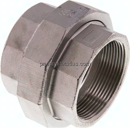 Verschraubung flach dichtend Rp 2" (IG),1.4408