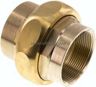 Verschraubung flach dichtend Rp 2" (IG),Messing