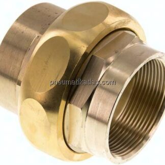 Verschraubung flach dichtend Rp 2" (IG),Messing