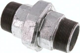 Doppelnippel trennbar R 2"-R 2", Temperguss verzinkt