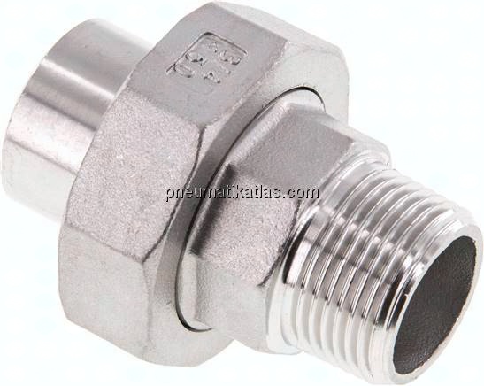 Anschweißverschraubung flach dicht. R 3/4"(AG)-26,9mm