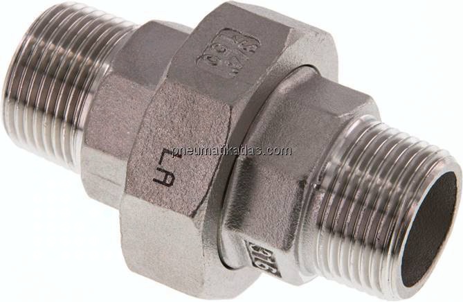Doppelnippel trennbar R 3/4"-R 3/4", 1.4408