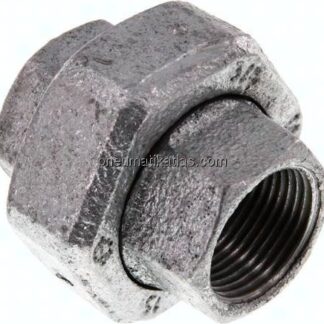 Verschraubung flach dichtend Rp 3/4" (IG),Temperguss verzinkt