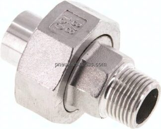 Anschweißverschraubung flach dicht. R 3/8"(AG)-17,2mm