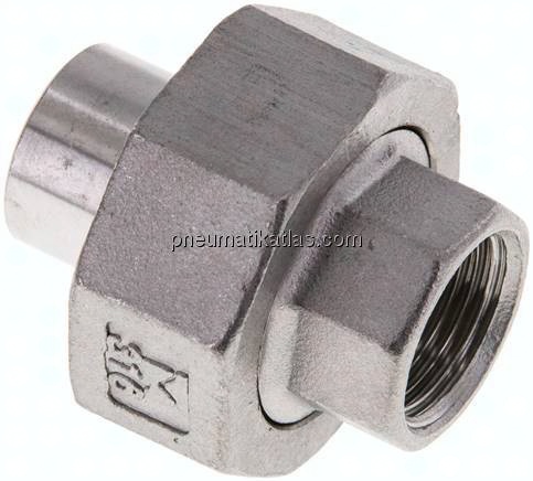 Anschweißverschraubung kon. dicht. Rp 3/8"(IG)-17,2mm