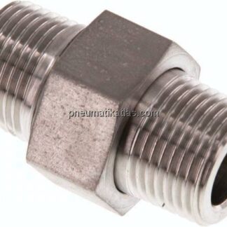 Doppelnippel trennbar R 3/8"-R 3/8", 1.4571 PN40, konisch dichtend