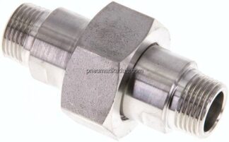 Doppelnippel trennbar R 3/8"-R 3/8", 1.4571 PN40, flach dichtend
