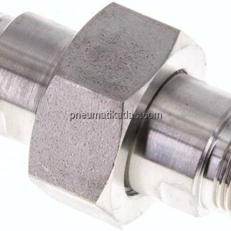 Doppelnippel trennbar R 3/8"-R 3/8", 1.4571 PN40, flach dichtend