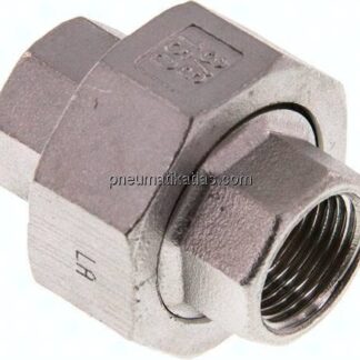 Verschraubung flach dichtend Rp 3/8" (IG),1.4408