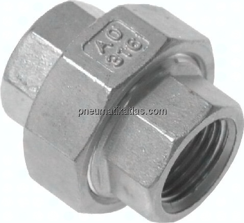 Verschraubung flach dichtend Rp 4" (IG),1.4408