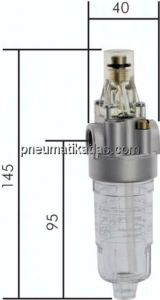 Mini-Öler, G 1/8", Metallbehälter ohne Sichtrohr