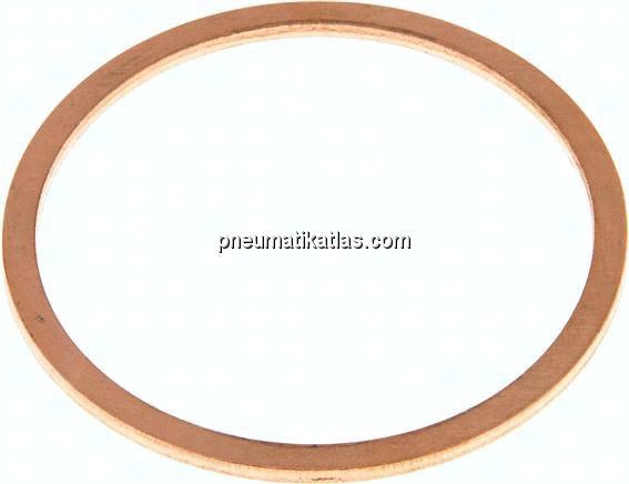 Dichtring aus Kupfer, für G 1-1/2" (48,3x54,9x2 mm)