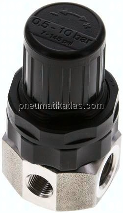 Edelstahl-Druckregler G 1/4", 0,5 - 10bar (nicht rücksteuerbar)