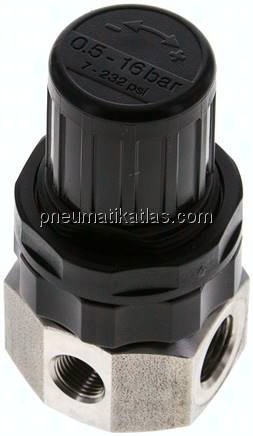 Edelstahl-Druckregler G 1/4", 0,5 - 16bar (Standard)