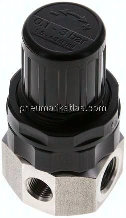 Edelstahl-Druckregler G 1/4", 0,5 - 3bar (Standard)