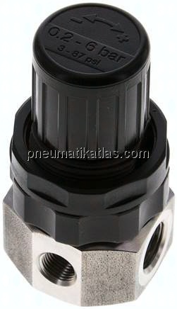 Edelstahl-Druckregler G 1/4", 0,5 - 6bar (nicht rücksteuerbar)